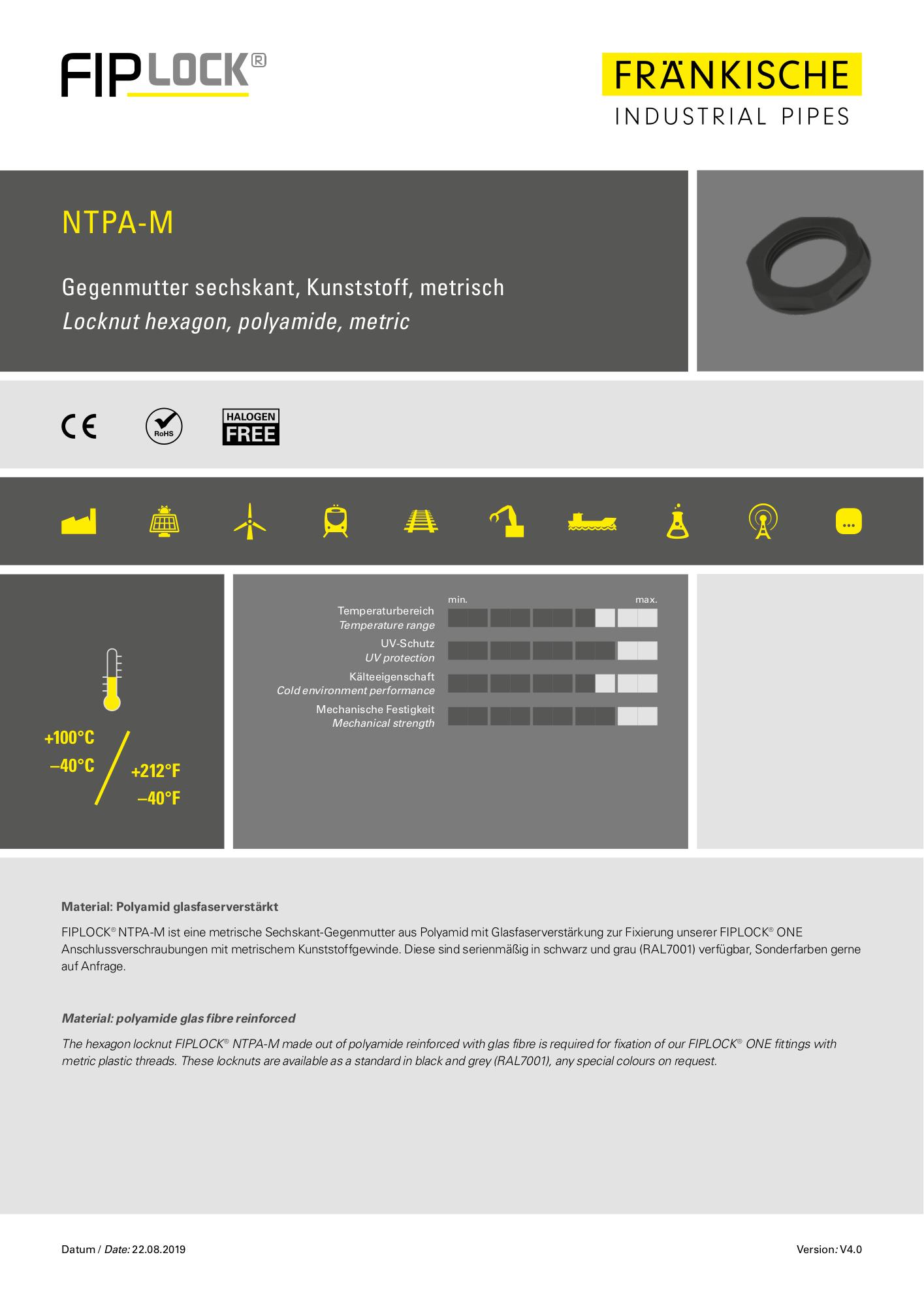 Produktdatenblatt NTPA-M