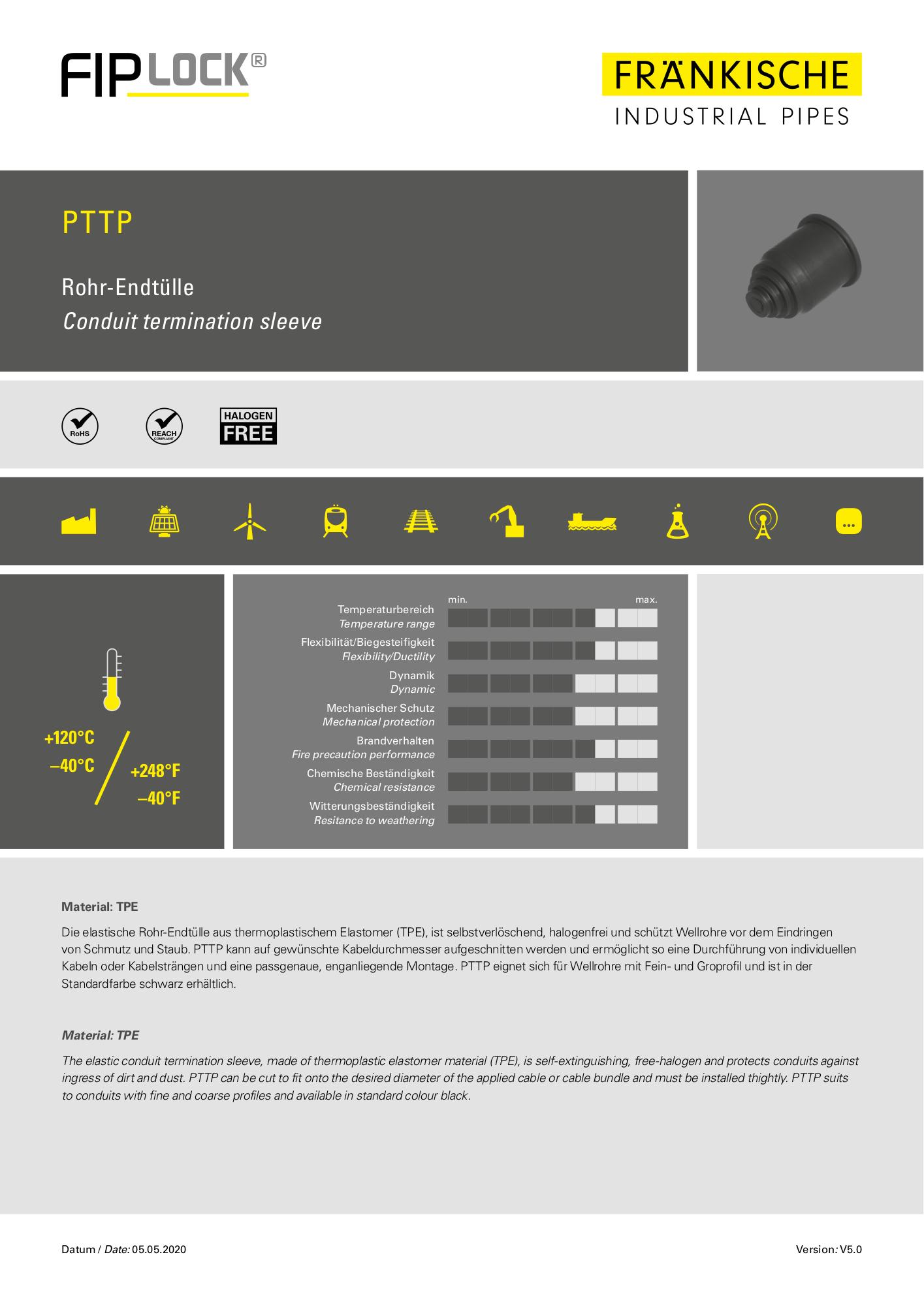 Produktdatenblatt PTTP