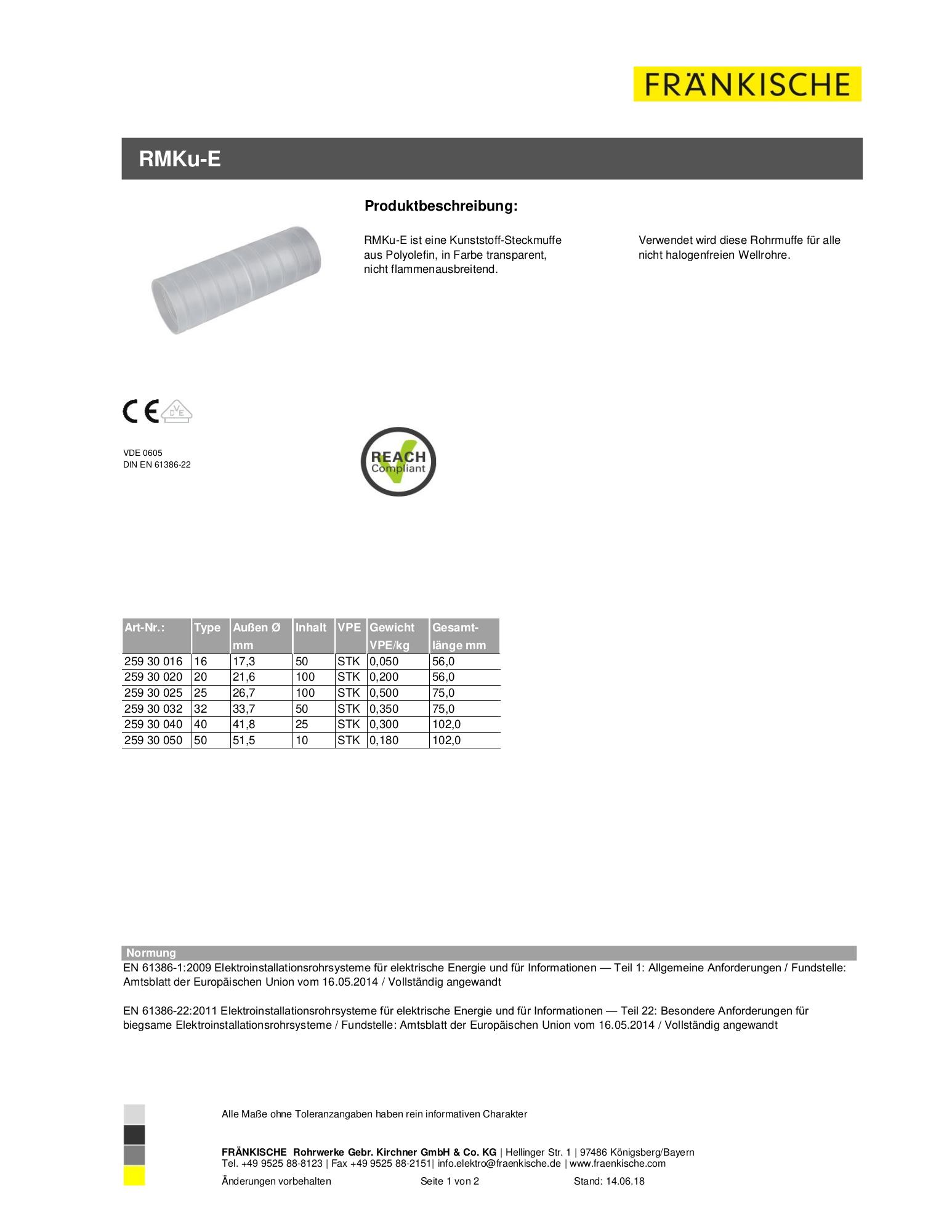 Produktdatenblatt RMKu-E