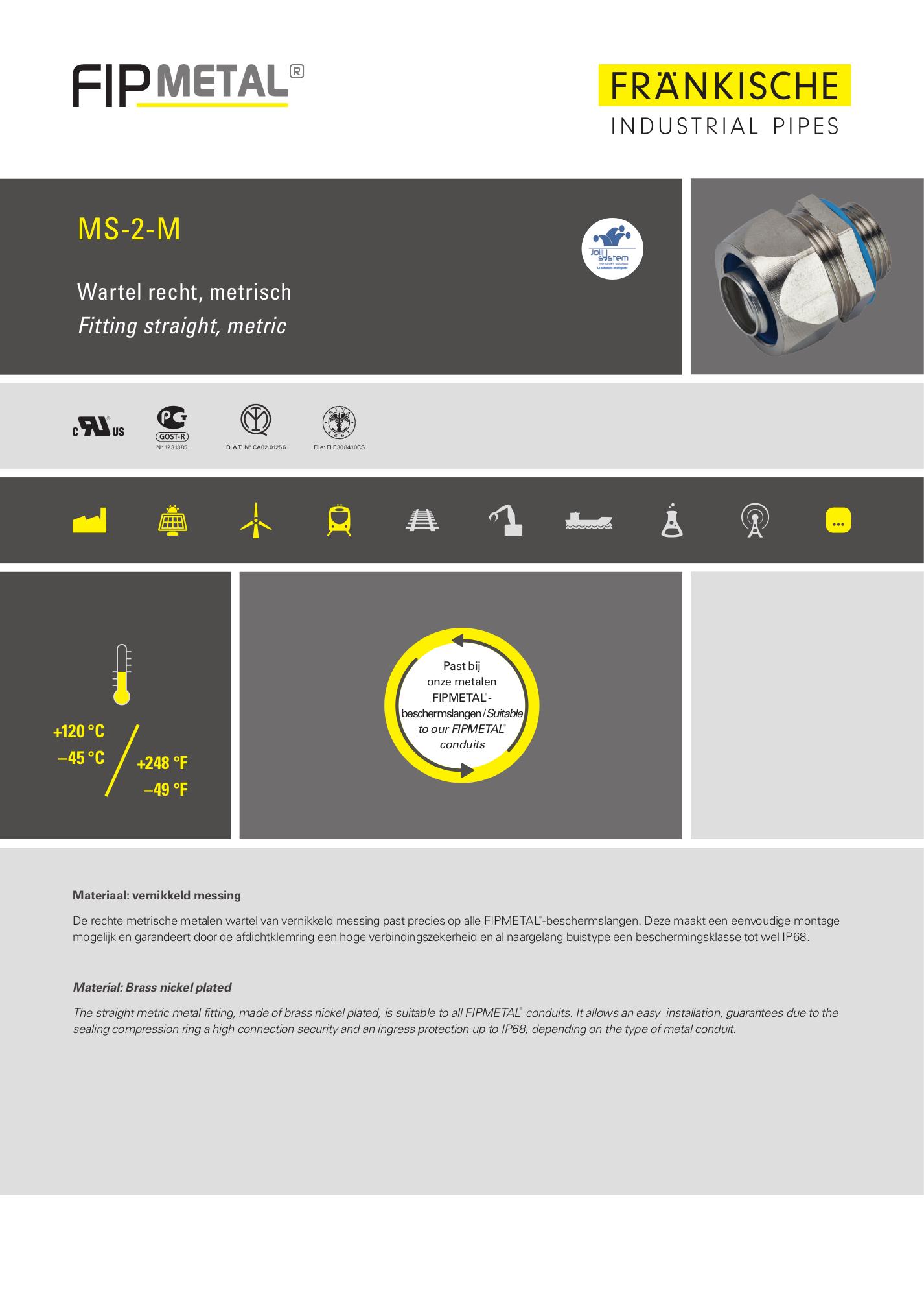 Productgegevensblad MS-2-M
